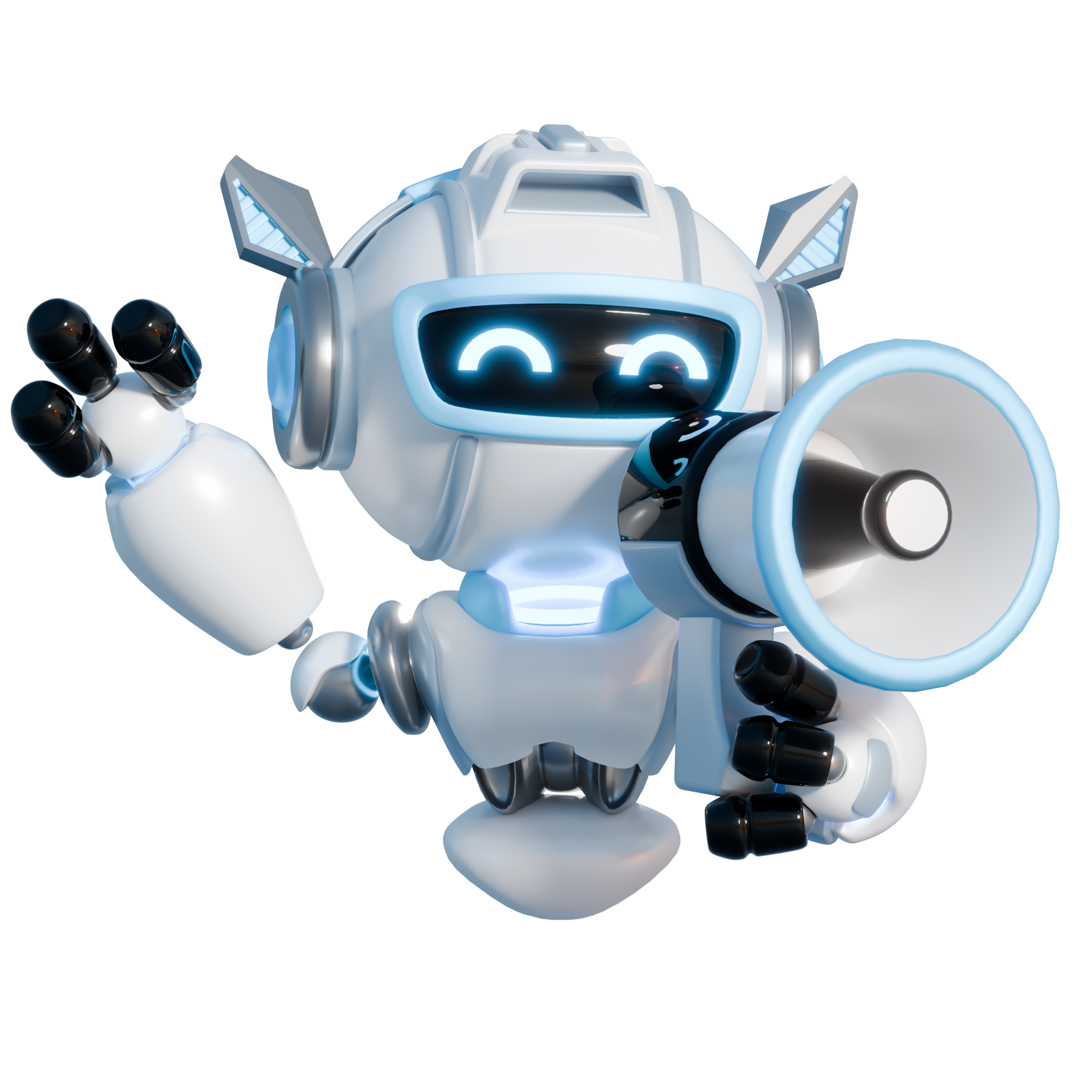 ROBOT HOLDING MEGAPHONE